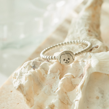 실버 일러스트 볼체인 반지